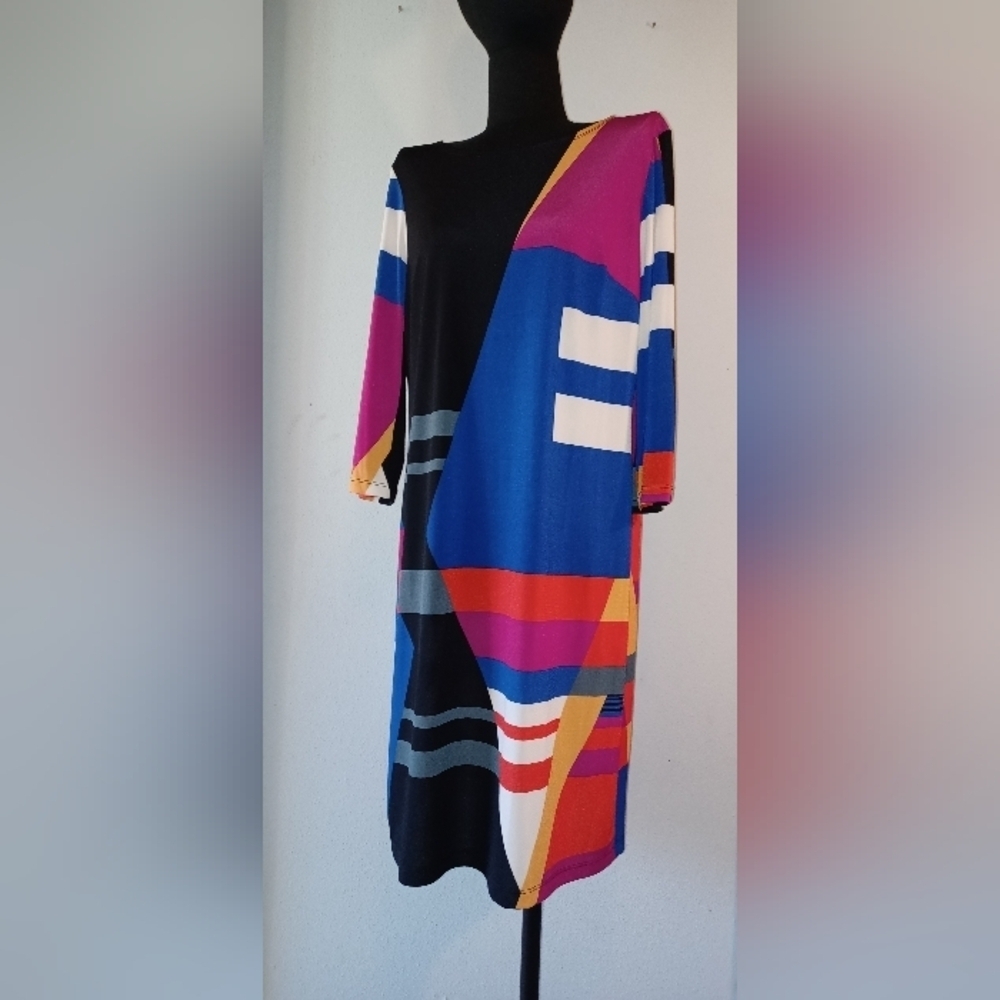 A Vintage Robbie Bee Colorblock Dress